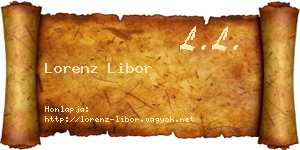 Lorenz Libor névjegykártya